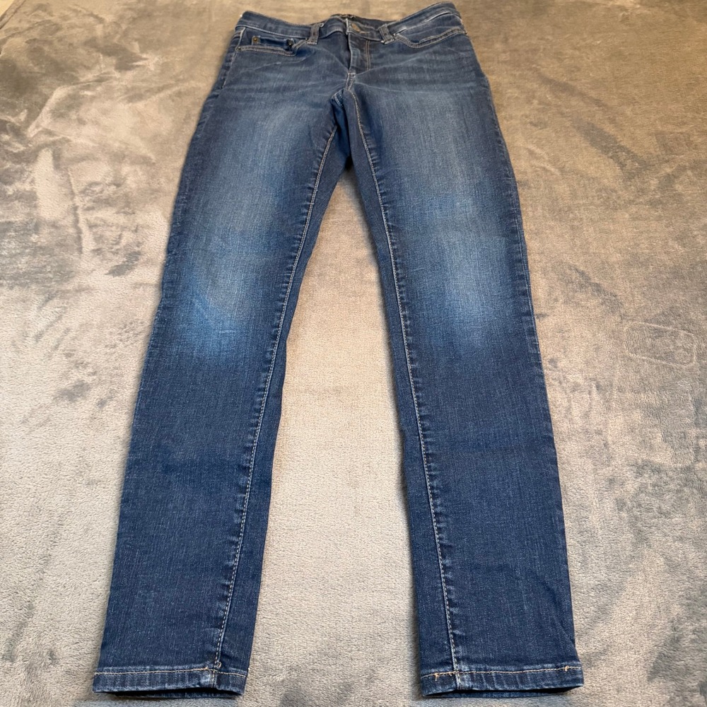 Banana Republic Sculpt Skinny Jeans Dark Wash Blue Mid Rise Stretch Womens 25/0